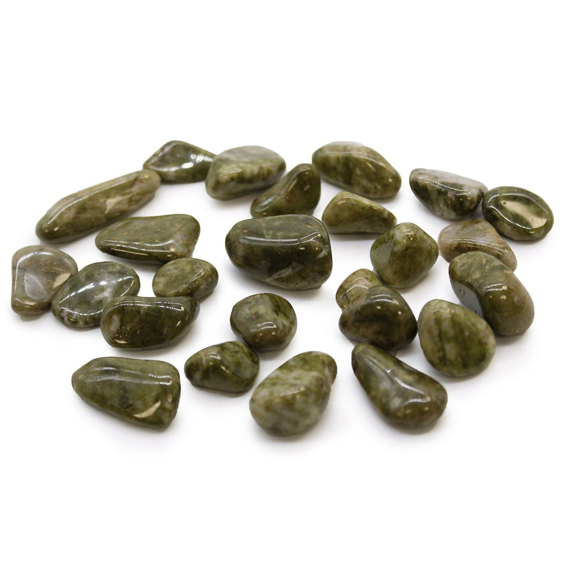 Small African Tumble Stones - Epidote Snowflake - best price from Maltashopper.com ATUMBLES-03