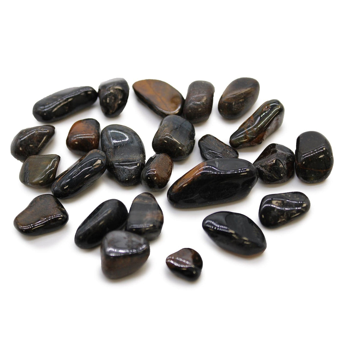 Small African Tumble Stones - Tigers Eye - Blue - best price from Maltashopper.com ATUMBLES-09