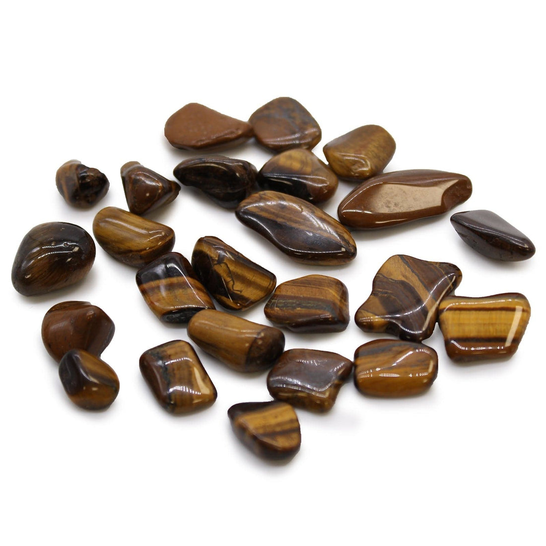 Small African Tumble Stones - Tigers Eye - Golden - best price from Maltashopper.com ATUMBLES-10