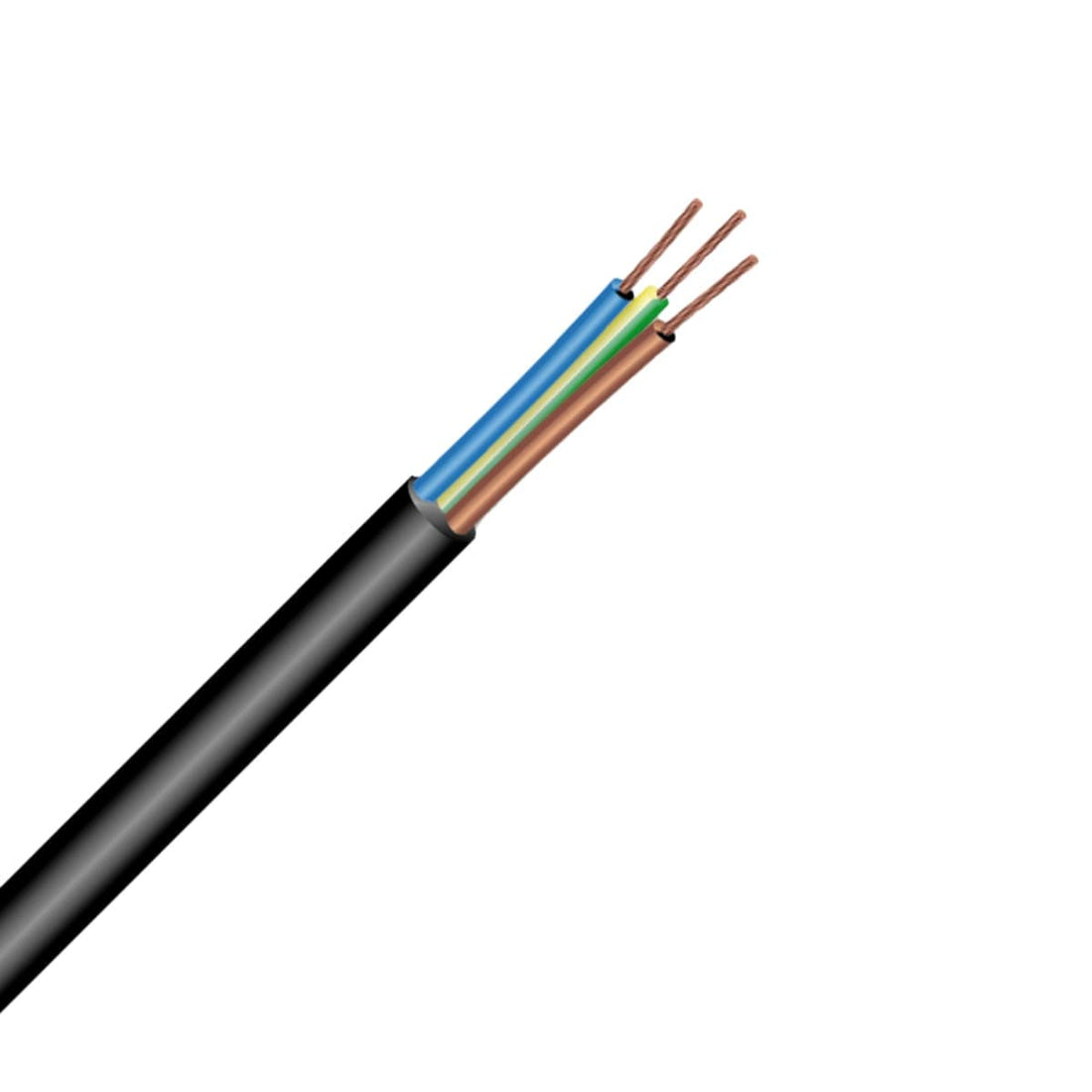 HANK ELECTRICAL CABLE H05VV-F 10 M 3X0.75 BLACK - best price from Maltashopper.com BR420202045