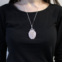 Swirl Wrapped Gemstone Necklace - Opalite - best price from Maltashopper.com IGJ-10
