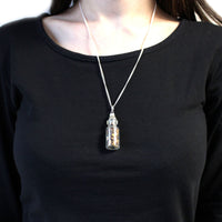 Bottled Gemstones Necklace - Tiger Eye - best price from Maltashopper.com IGJ-17