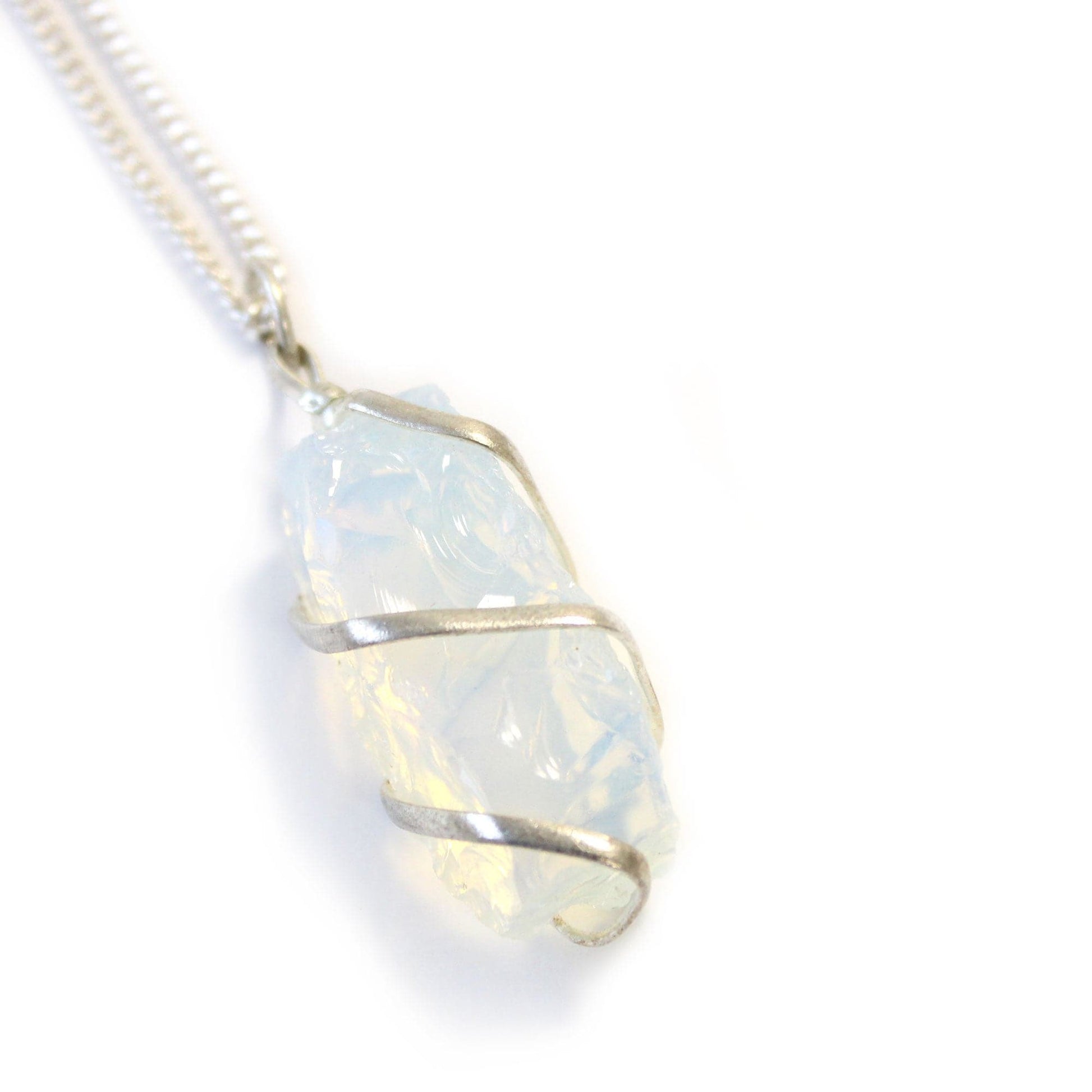 Cascade Wrapped Necklace - Rough Opalite - best price from Maltashopper.com IGJ-15