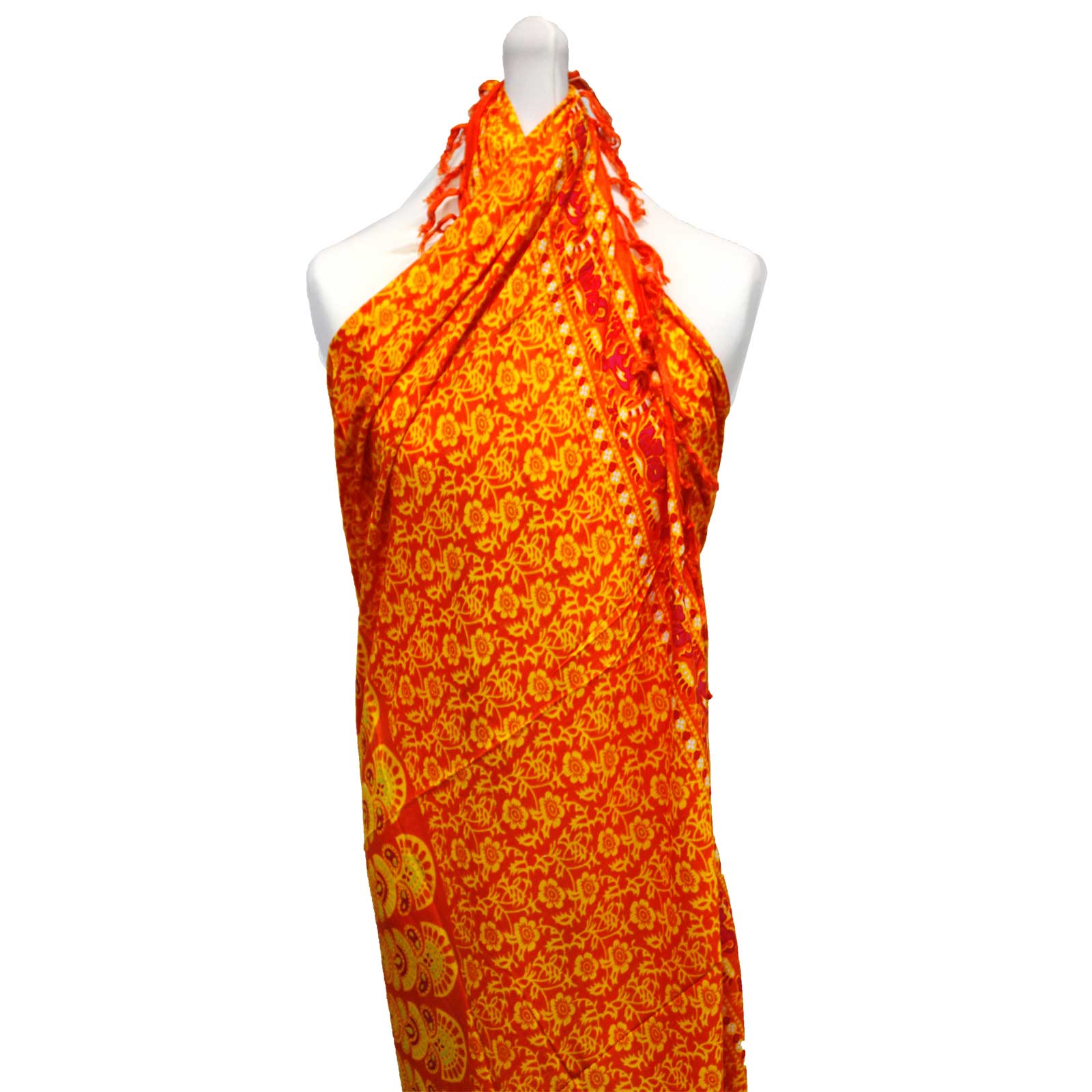 Lime Orange Mandela Sarong - best price from Maltashopper.com MANT-06