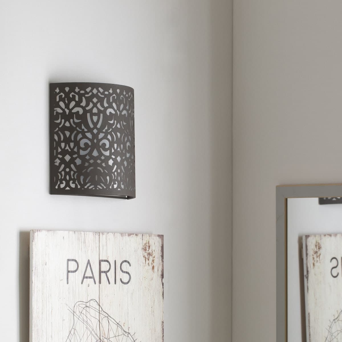 ABRA RUGGINE METAL FLOOR LIGHT 23x23X8.5 CM E27=60W - best price from Maltashopper.com BR420002335