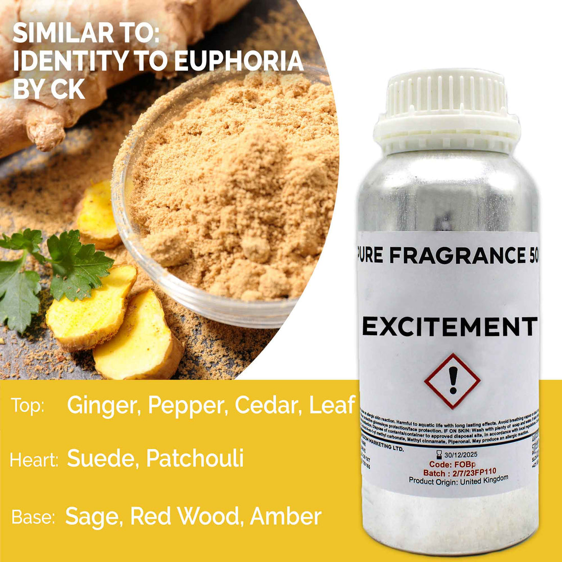 Excitement Pure Fragrance Oil - 500ml