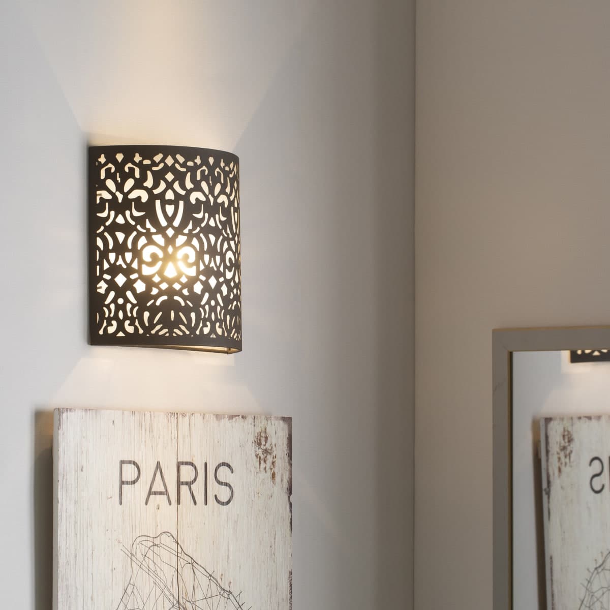 ABRA RUGGINE METAL FLOOR LIGHT 23x23X8.5 CM E27=60W - best price from Maltashopper.com BR420002335