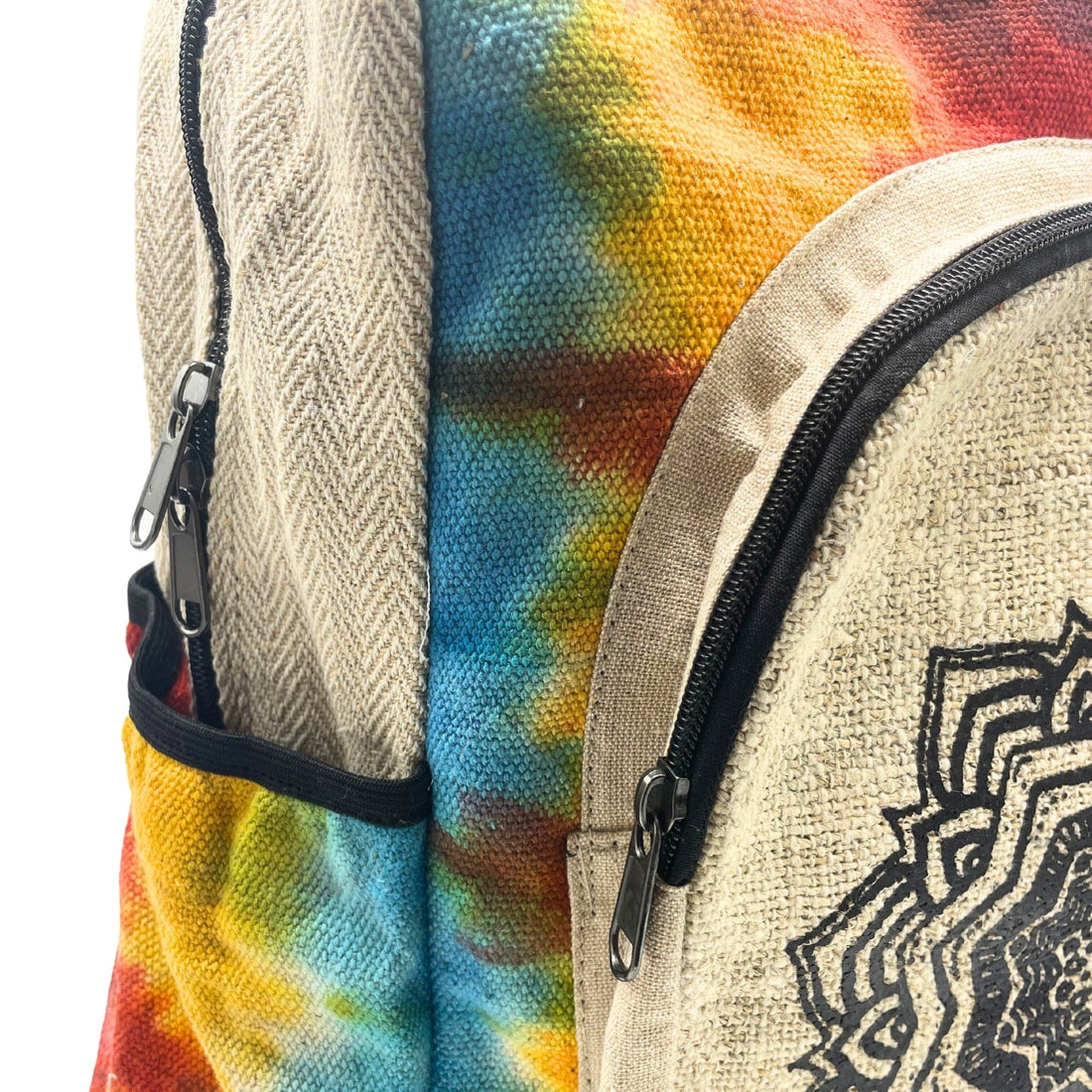 Tiedye Hemp Large Backpack - Mandala - best price from Maltashopper.com HEMPB-31