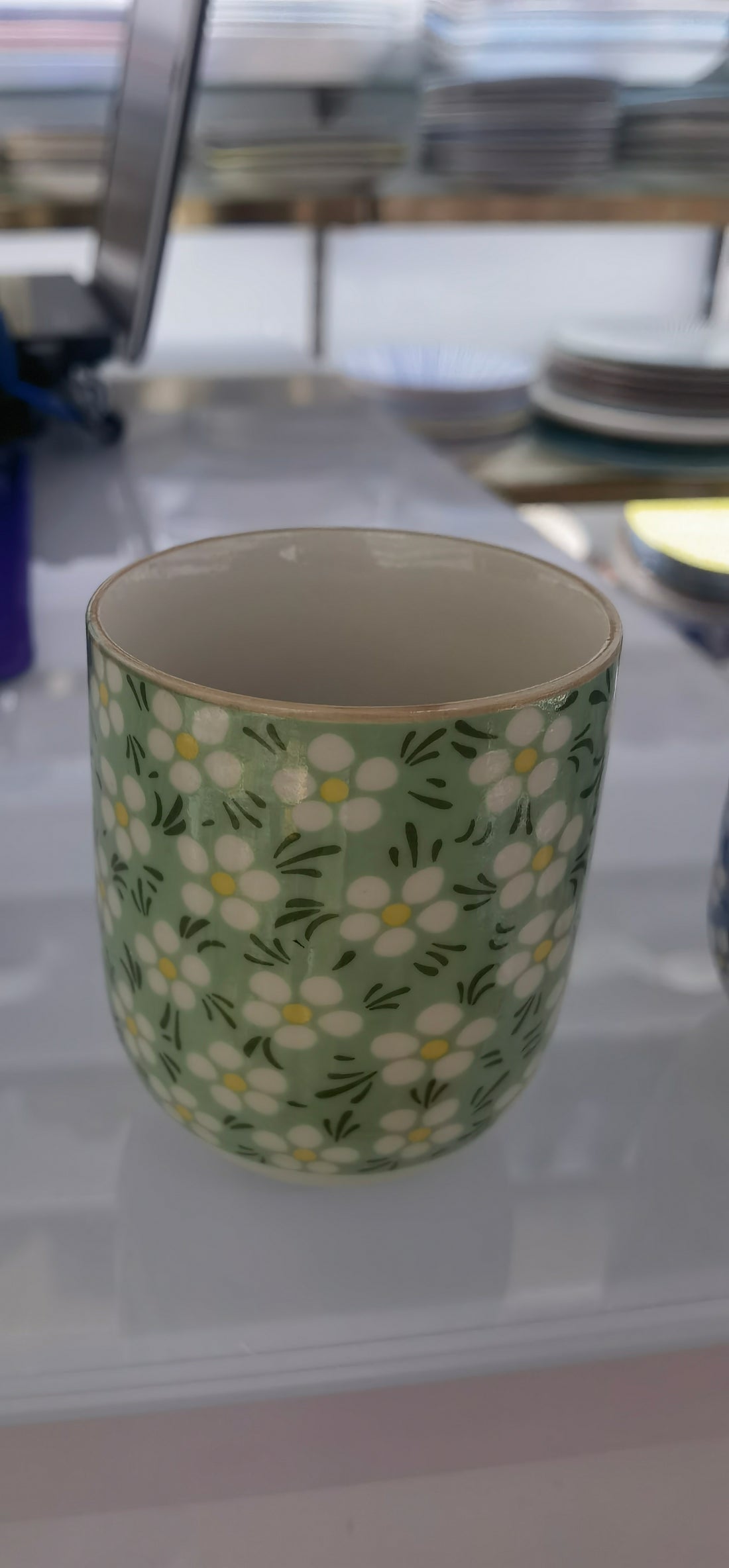 Herbal Tea Cups - Green Daisy