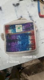 Tiedye Hemp Messegner Bag 1  Zip - best price from Maltashopper.com HEMPB-24