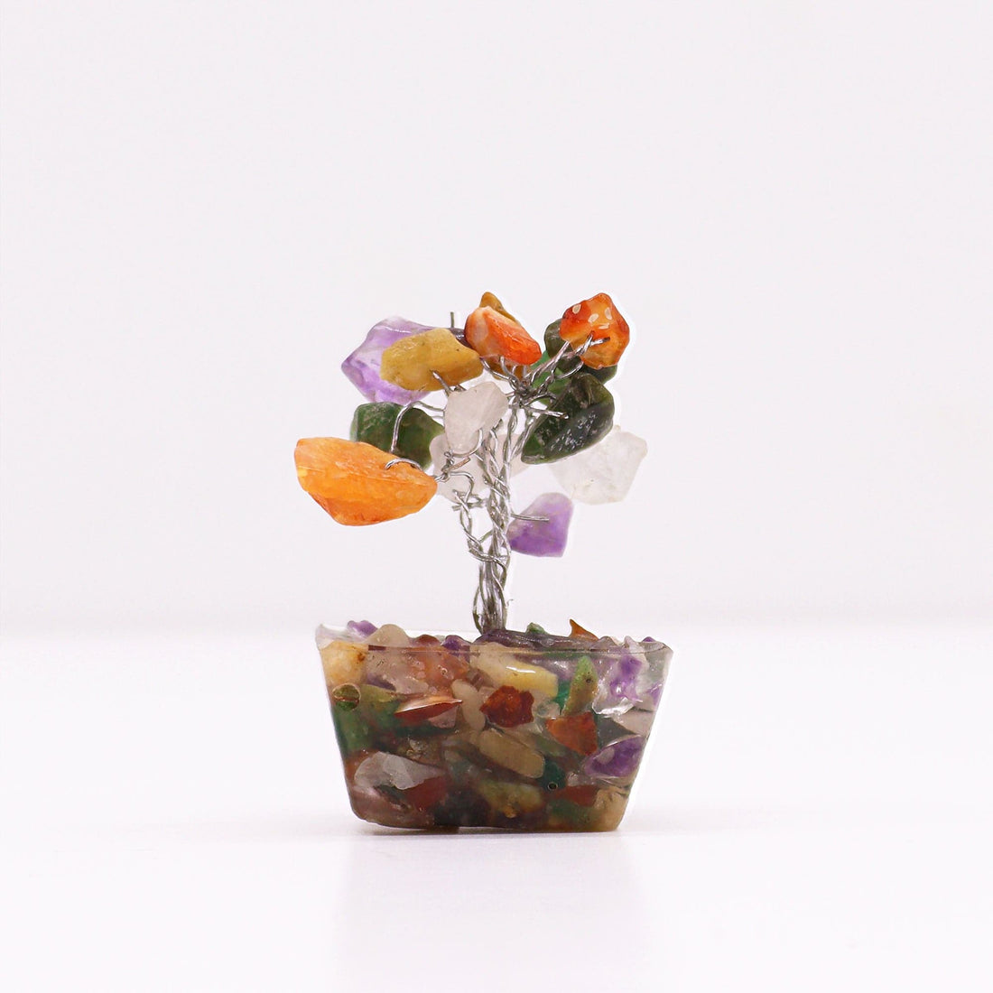 Mini Gemstone Trees on Orgonite Base - Multi Stones (15 stones) - best price from Maltashopper.com MGEMT-01
