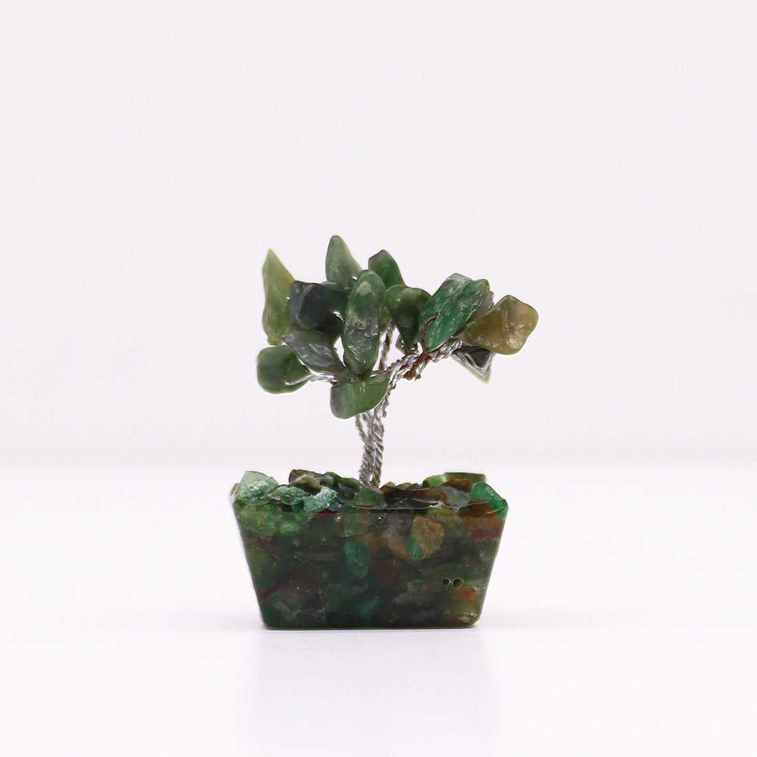 Mini Gemstone Trees On Orgonite Base - Green Aventurine (15 stones) - best price from Maltashopper.com MGEMT-06