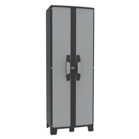 COOL CABINET 2 DOORS W65xD39xH180 RESIN MULTIFUNCTION CABINET GREY COLOUR - best price from Maltashopper.com BR440001768