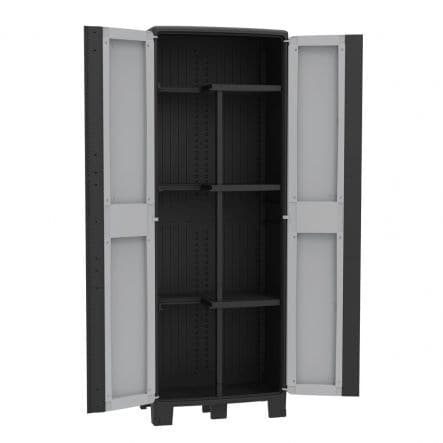 COOL CABINET 2 DOORS W65xD39xH180 RESIN MULTIFUNCTION CABINET GREY COLOUR - best price from Maltashopper.com BR440001768