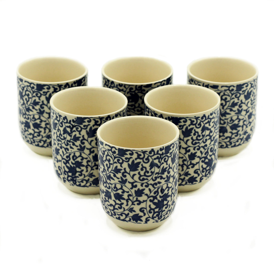 Herbal Tea Cups - Blue Pattern