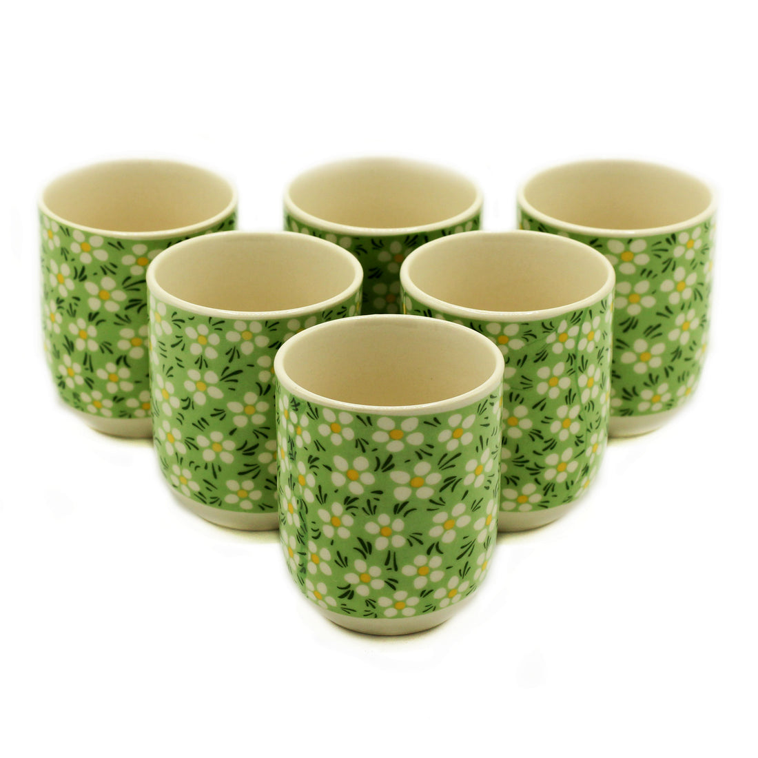 Herbal Tea Cups - Green Daisy