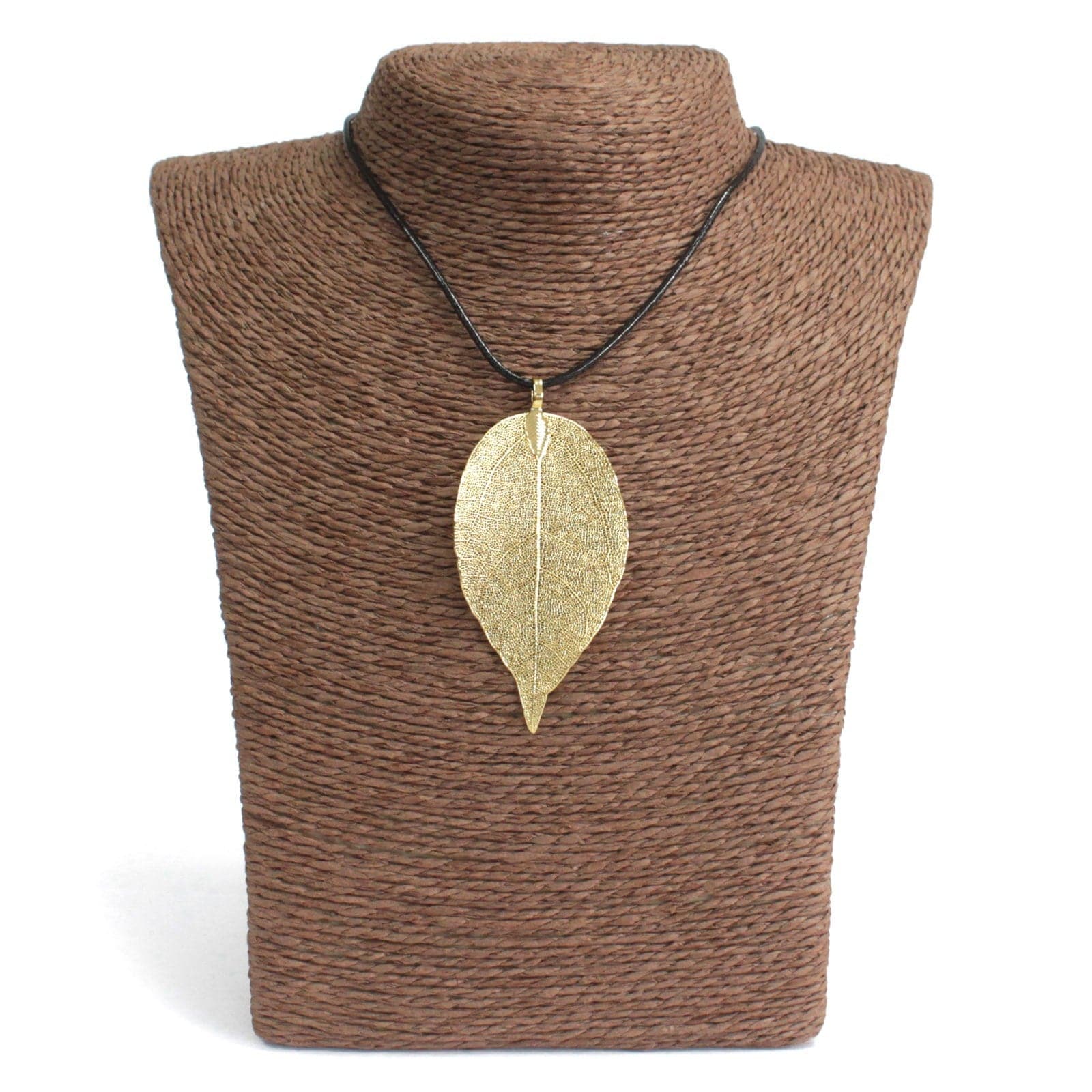 Necklace - Bravery Leaf - Gold - best price from Maltashopper.com POT-09B