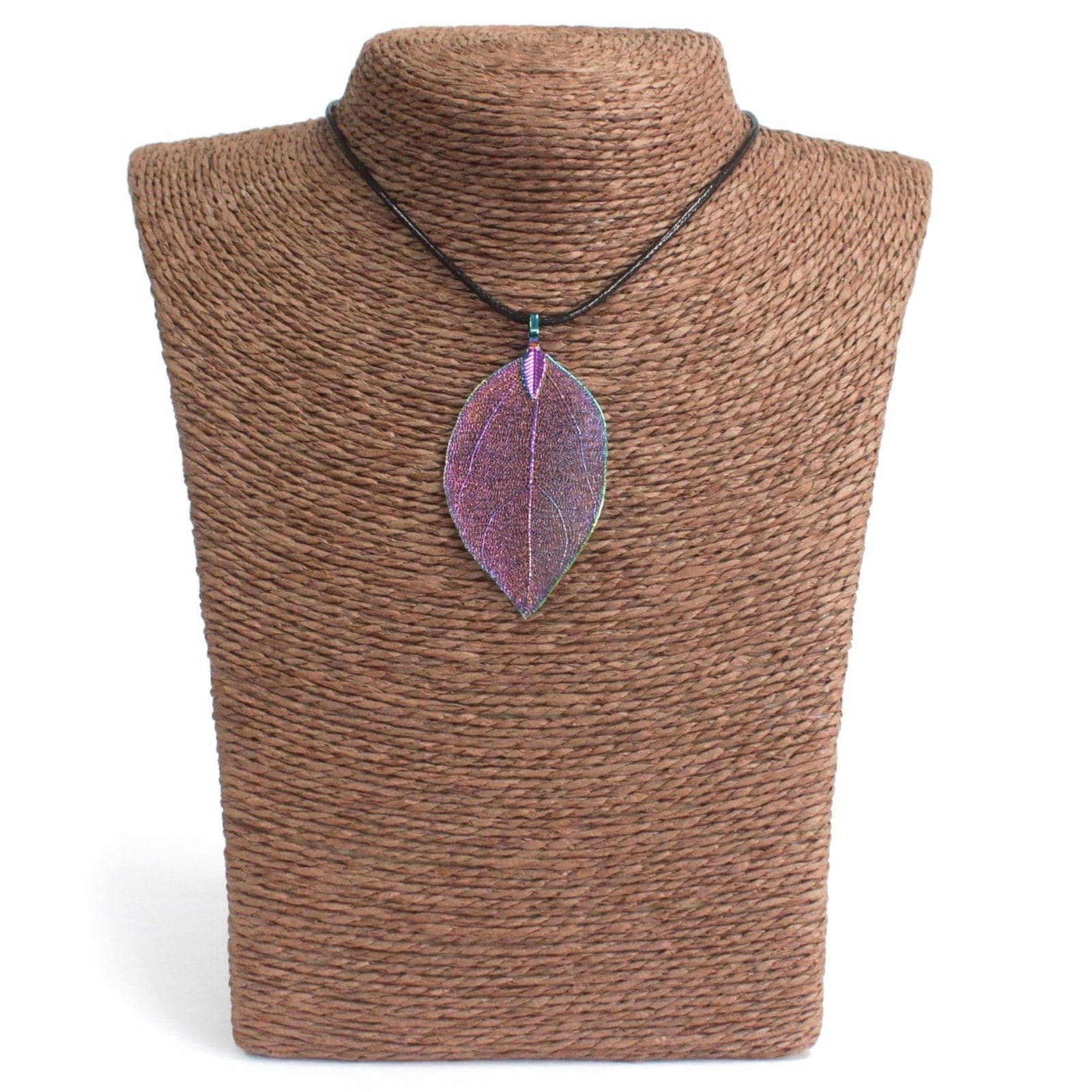 Necklace - Bravery Leaf - Lavender - best price from Maltashopper.com POT-09C