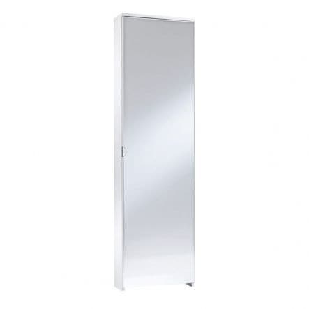 Bricocenter MIRROR DOOR SHELTER 10 PAIR W50xD18xH180CM IN MELAMINIUM WHITE