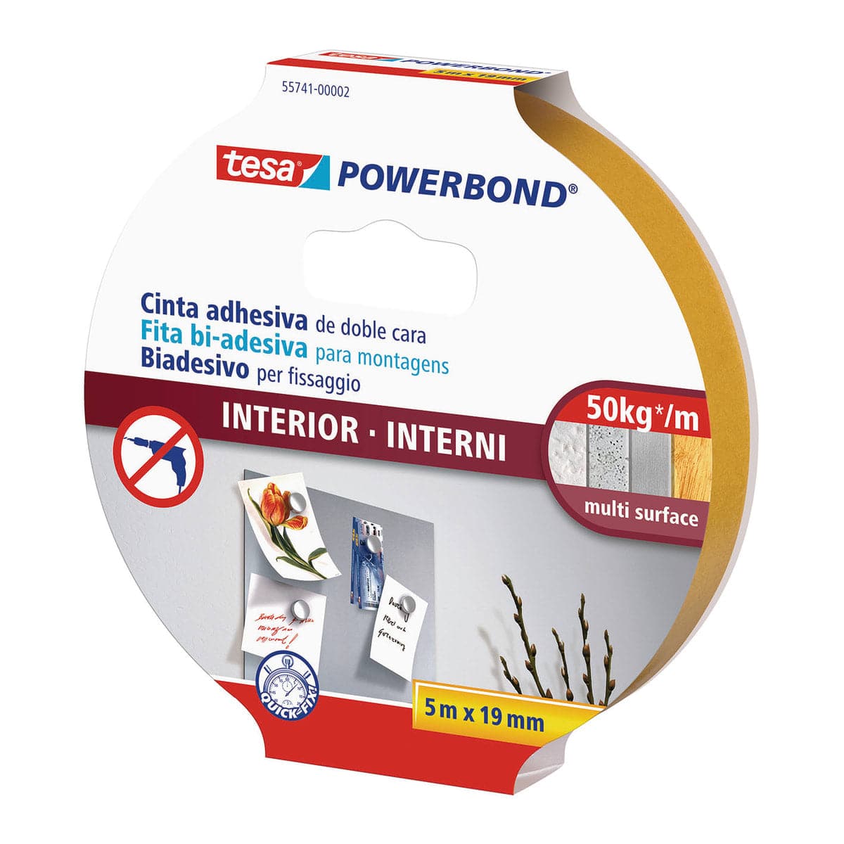 Bricocenter EXTRA STRONG BIADESIVE TAPE FOR INTERIORS 19x5MT