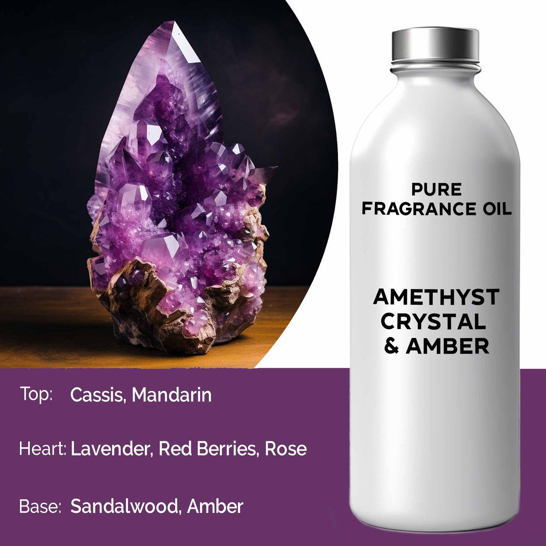 500ml (Pure) FO - Amethyst Crytal & Amber
