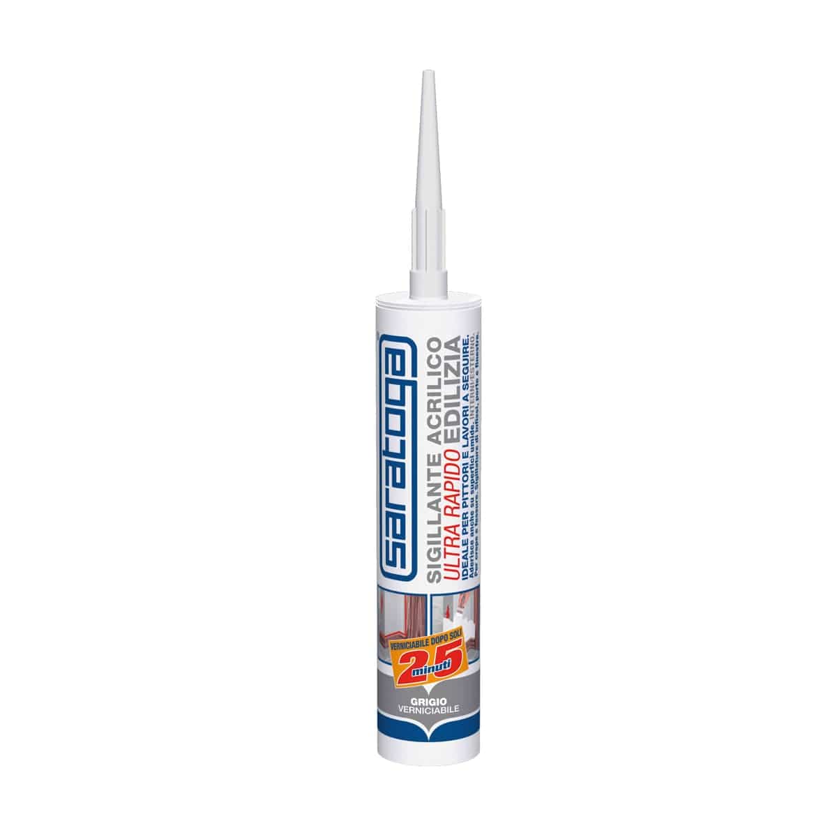 Bricocenter ACRYLIC SEALANT 25 MINUTES GREY ML300