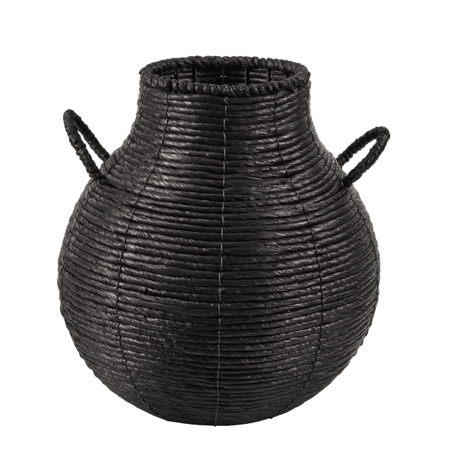 Casa MAKALU Black vase H 36 cm - Ø 35 cm