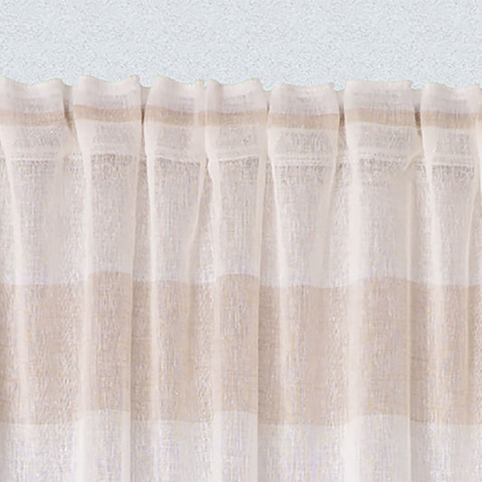 BEIGE POLYNESIA FILTER CURTAIN 140X300 HIDDEN LOOP AND WEBBING - best price from Maltashopper.com BR480007450