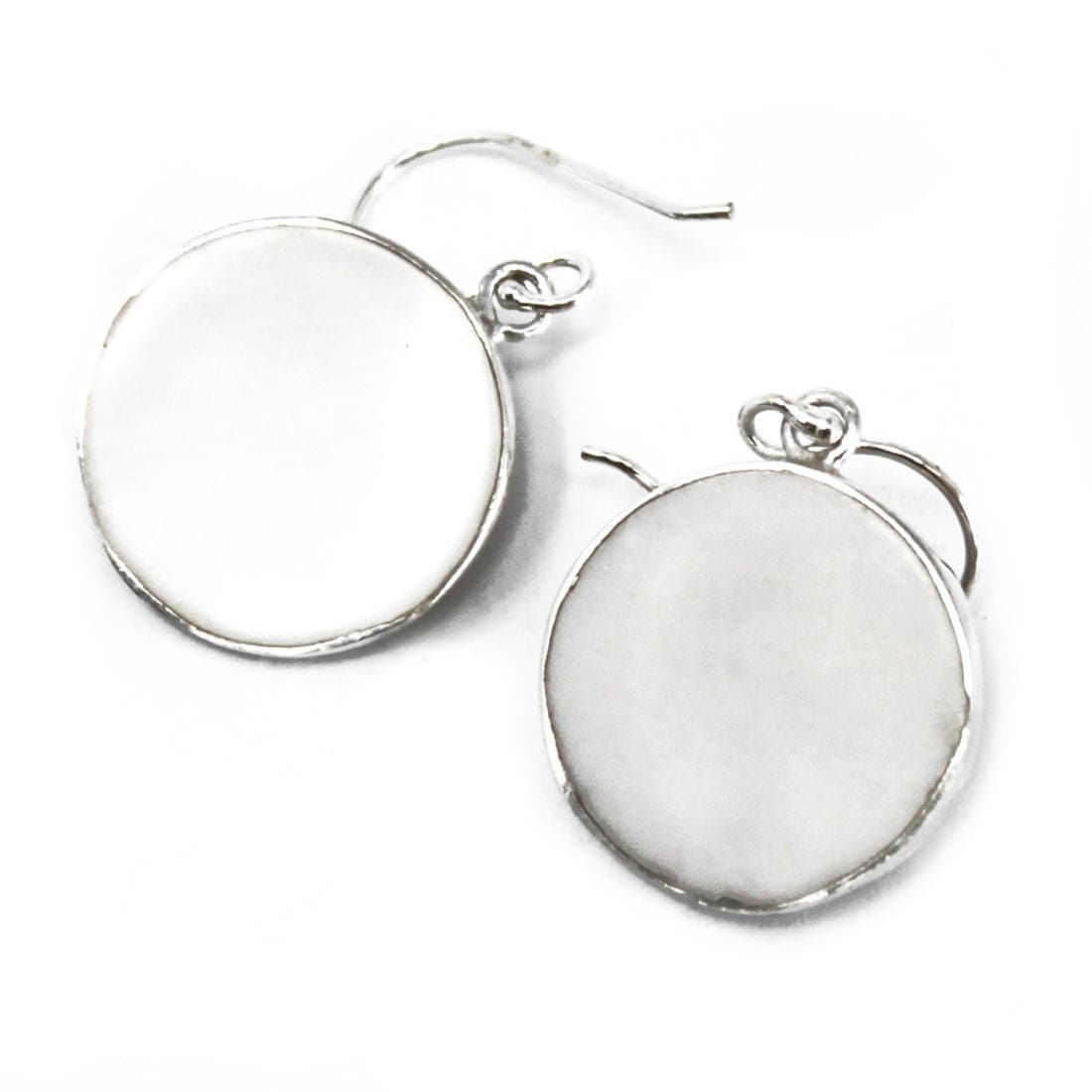 Tree of Life Silver Earrings 15mm - Mother of Pearl - best price from Maltashopper.com TOLSP-09