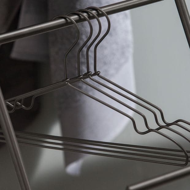 Casa INFINITY BLACK Hangers set of 4 black, H 21,5 x W 41 cm