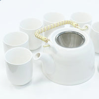 Herbal Teapot Set - Classic White - best price from Maltashopper.com TEAP-01