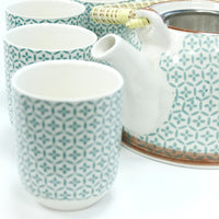 Herbal Teapot Set - Green Mosaic - best price from Maltashopper.com TEAP-04