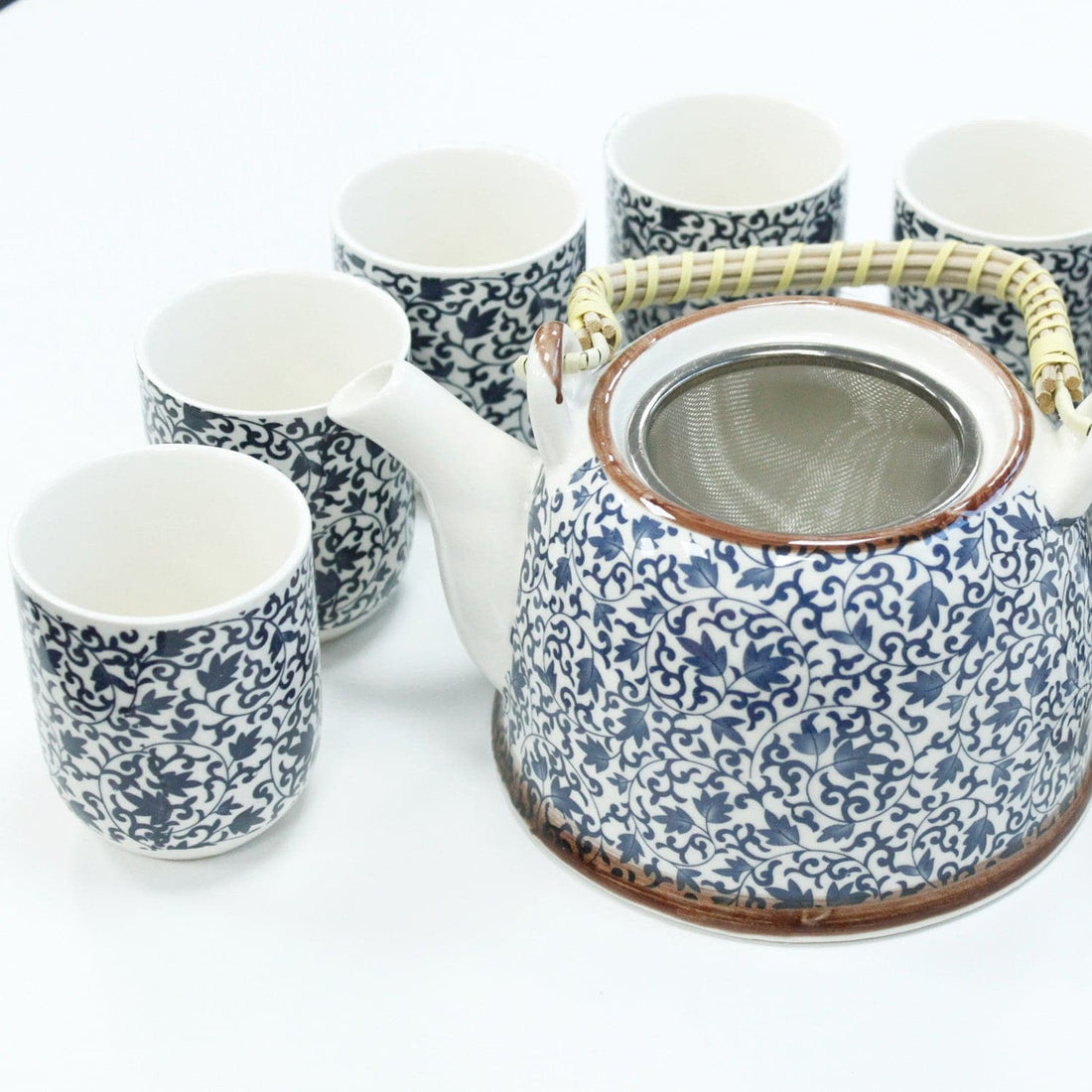 Herbal Teapot Set - Blue Pattern - best price from Maltashopper.com TEAP-05