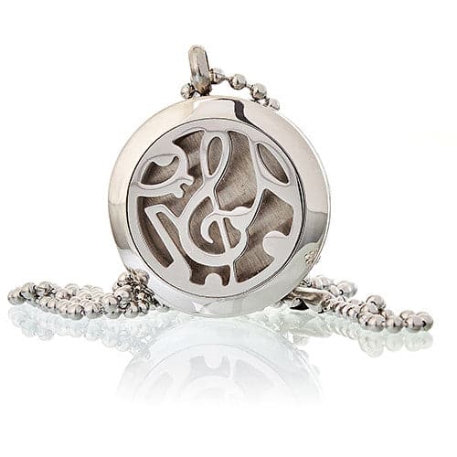 Aromatherapy Jewellery Necklace - Music Notes 25mm - best price from Maltashopper.com AROMAJ-03