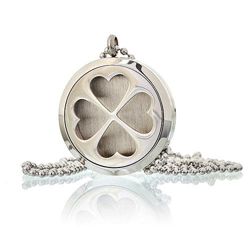 Aromatherapy Jewellery Necklace - Four Leaf Clover 30mm - best price from Maltashopper.com AROMAJ-14