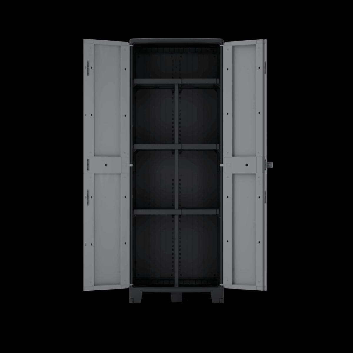 Bricocenter HIGH RESIN CUPBOARD 180X65X39CM BLACK GREY SPACEO