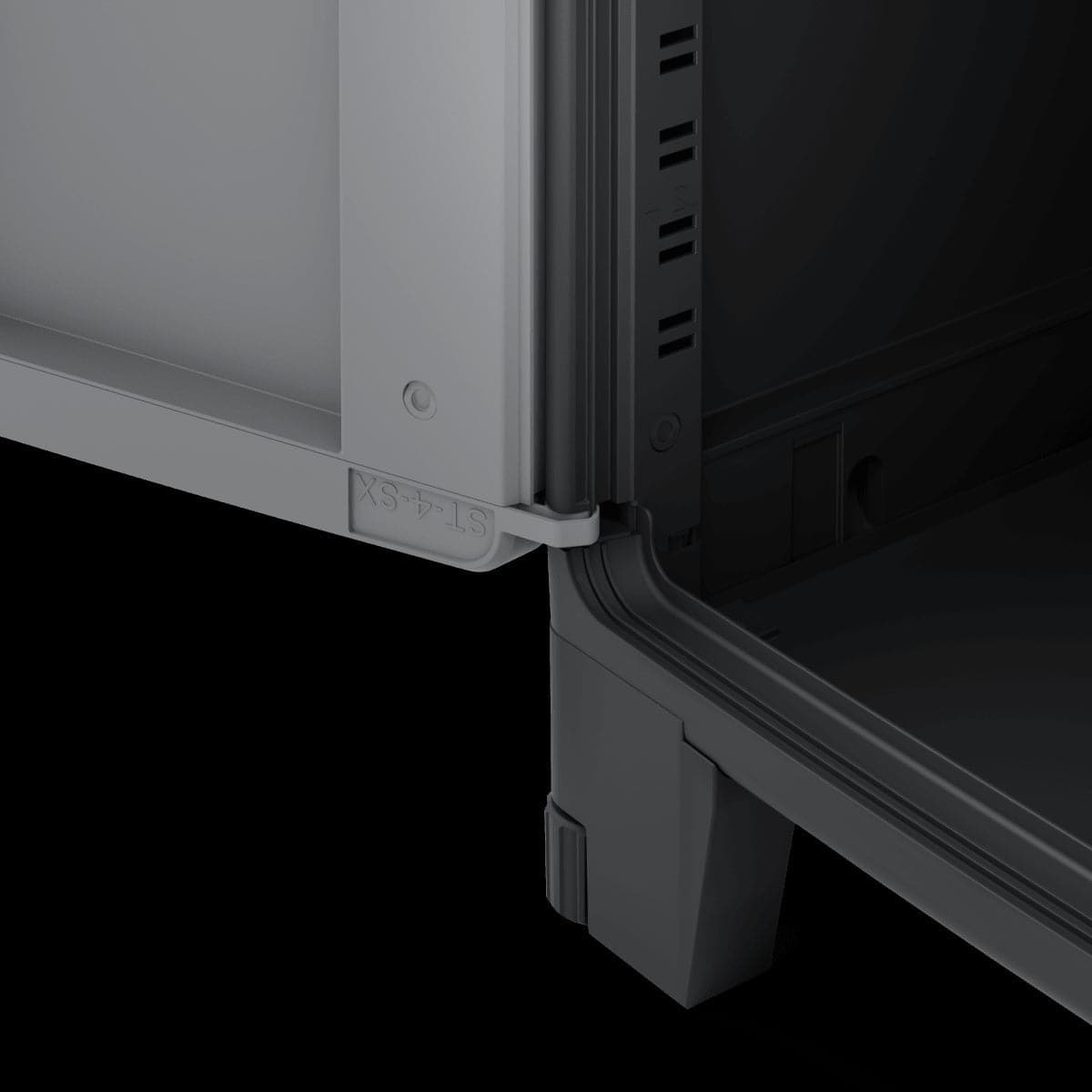 Bricocenter HIGH RESIN CUPBOARD 180X65X39CM BLACK GREY SPACEO