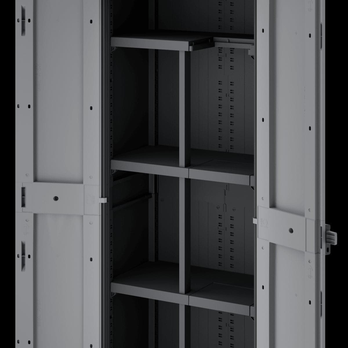 Bricocenter HIGH RESIN CUPBOARD 180X65X39CM BLACK GREY SPACEO