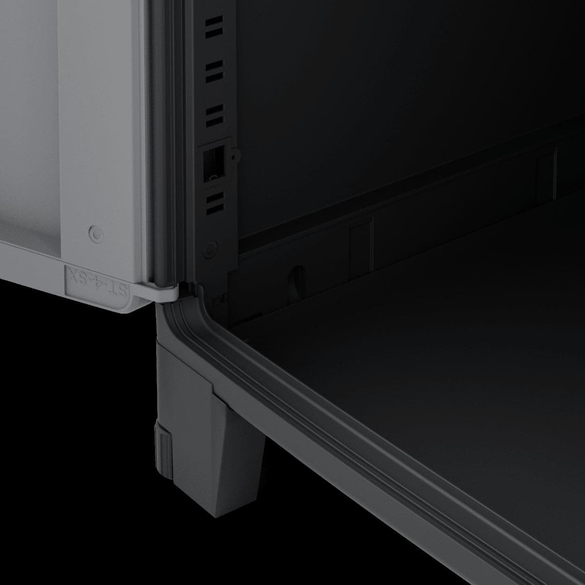 Bricocenter LOW RESIN CABINET XL 93X85X52CM BLACK GREY SPACEO