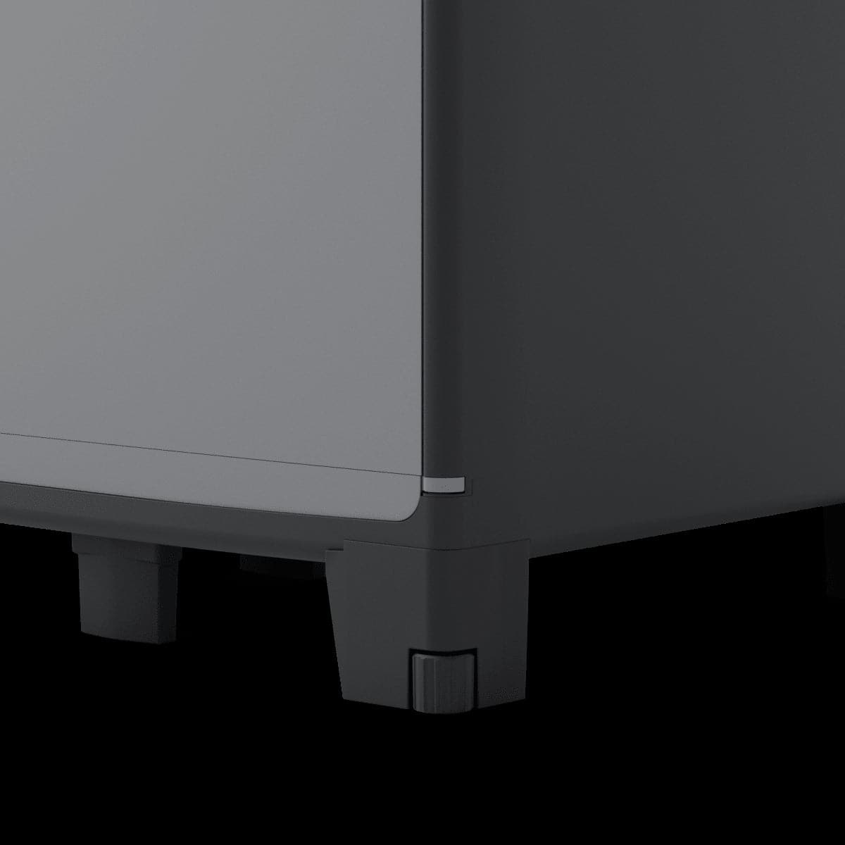 LOW RESIN CABINET XL 93X85X52CM BLACK GREY SPACEO - Premium Resin wardrobes from Bricocenter - Just €91.99! Shop now at Maltashopper.com