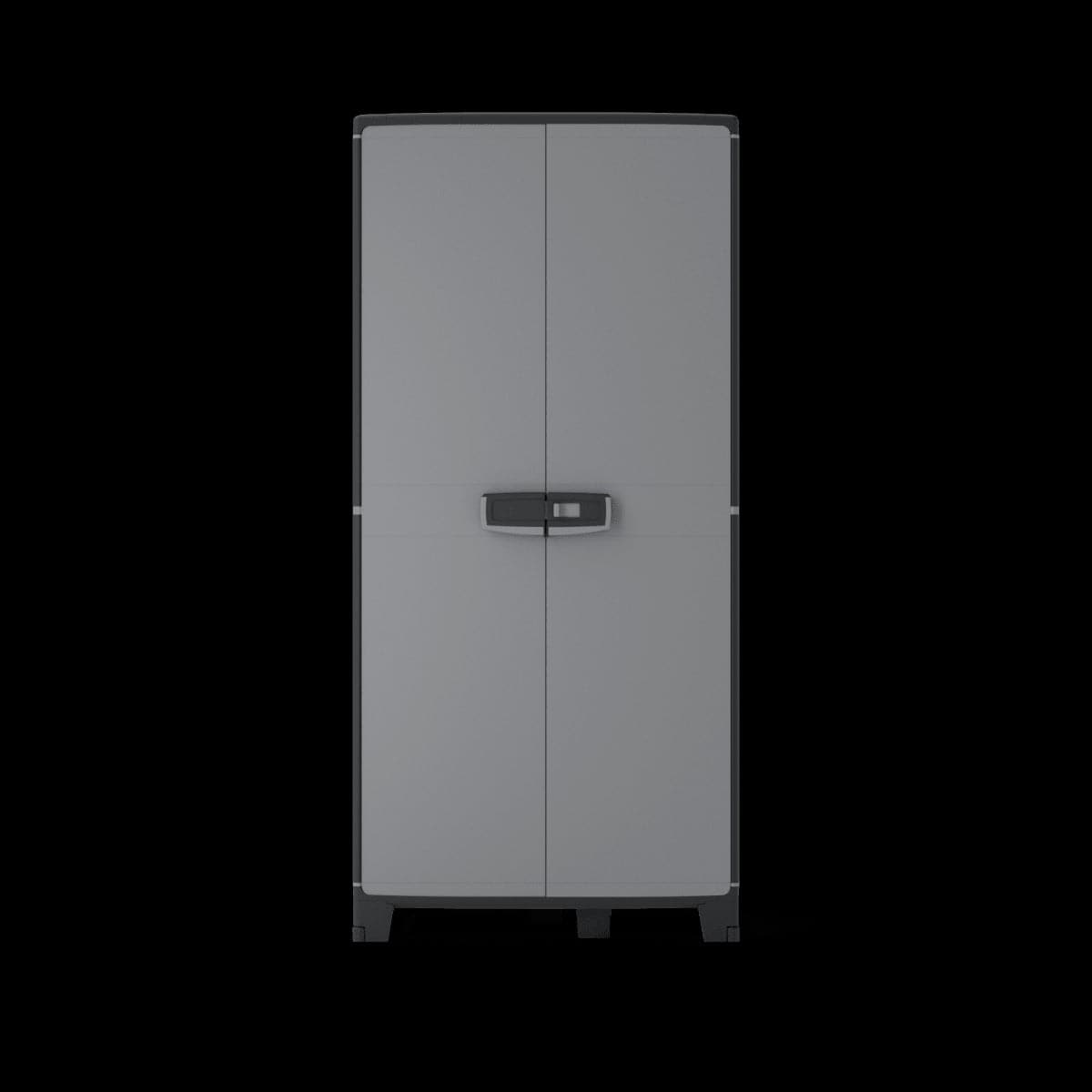 Bricocenter HIGH RESIN CUPBOARD 180X85X52CM BLACK GREY SPACEO