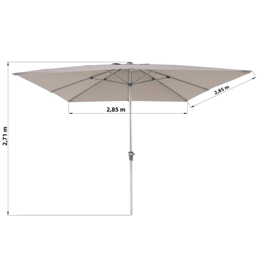 Bricocenter NATERIAL AURA II ALUMINIUM 290X290 250G TAUPE CENTRAL PARASOL
