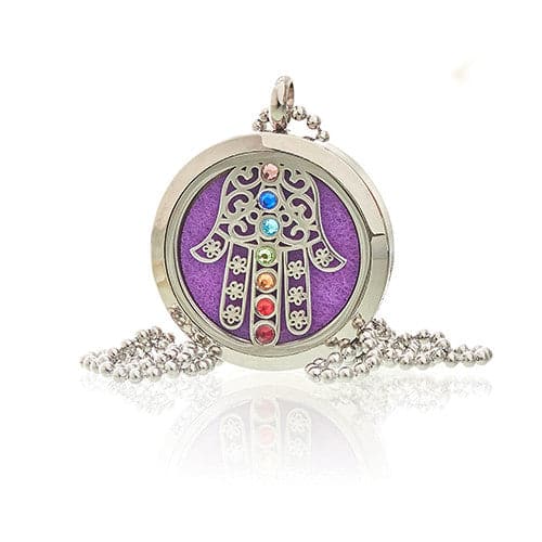 Aromatherapy Jewellery Necklace - Hamsa Chakra - 30mm - best price from Maltashopper.com AROMAJ-18
