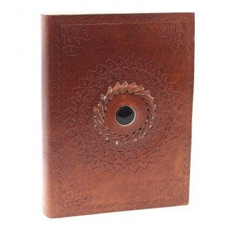 Leather Black Onyx Notebook 17x12 cm - best price from Maltashopper.com LBN-14