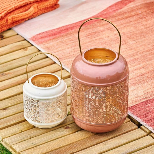 METEOR Brown lantern H 26 cm - Ø 19.5 cm - best price from Maltashopper.com CS671755