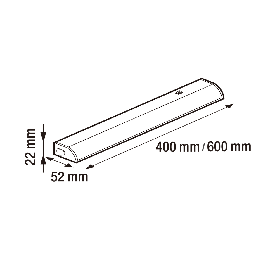 Bricocenter REGLETTE MELFI ALUMINIUM SILVER 40 CM LED 3.8W NATURAL LIGHT DIMMABLE