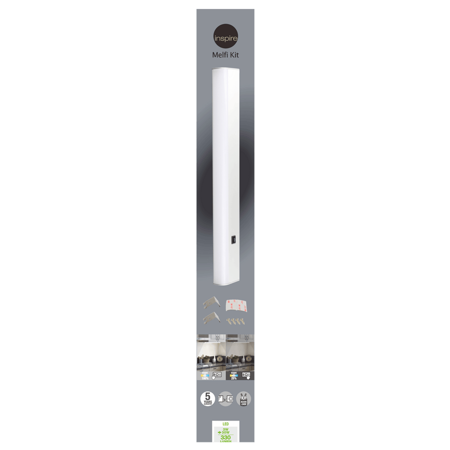 Bricocenter REGLETTE MELFI ALUMINIUM SILVER 40 CM LED 3.8W NATURAL LIGHT DIMMABLE