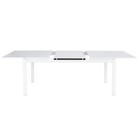 TABLE ODYSSEA II EASY NATERIAL 180/240X100 WHITE ALUMINIUM GLASS