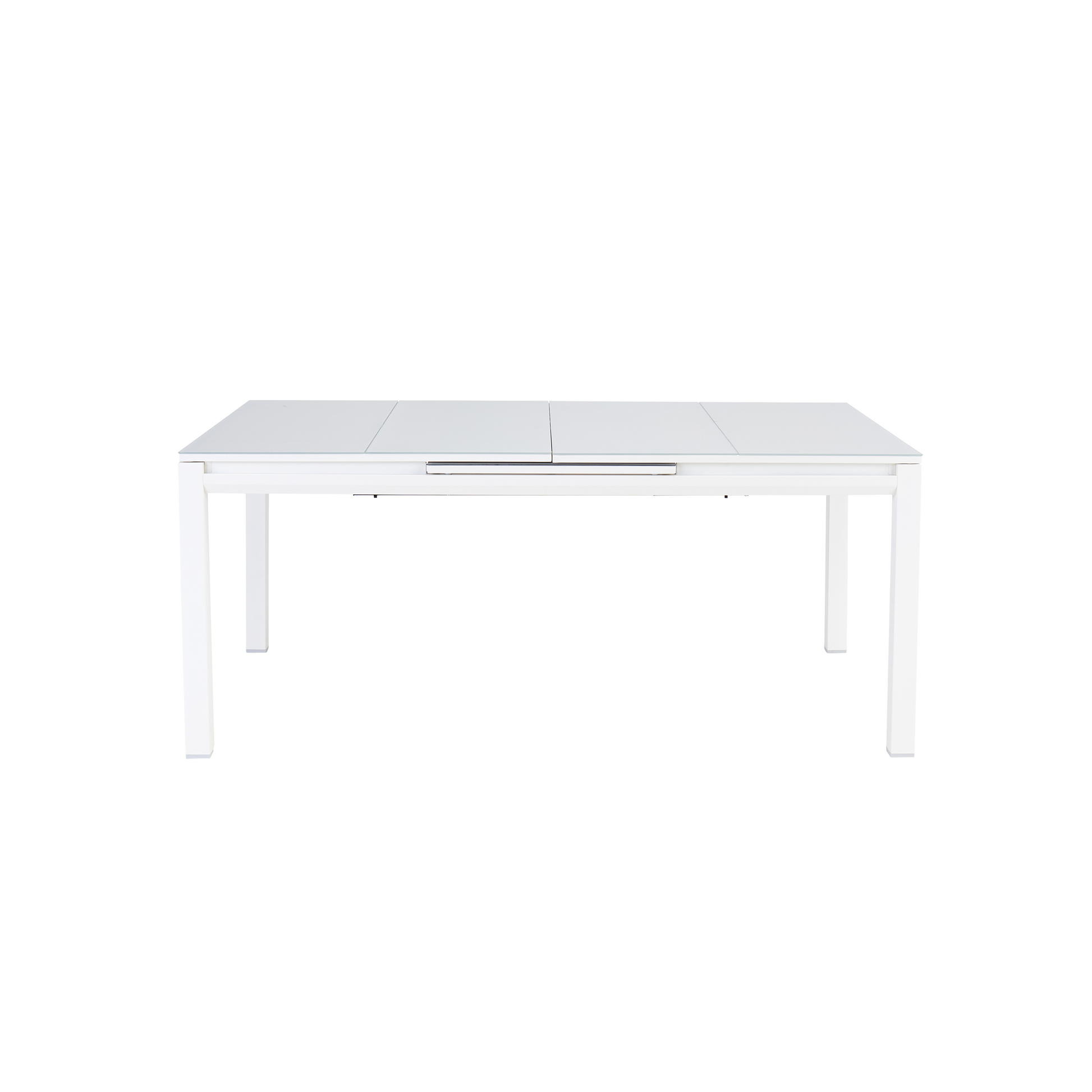 TABLE ODYSSEA II EASY NATERIAL 180/240X100 WHITE ALUMINIUM GLASS