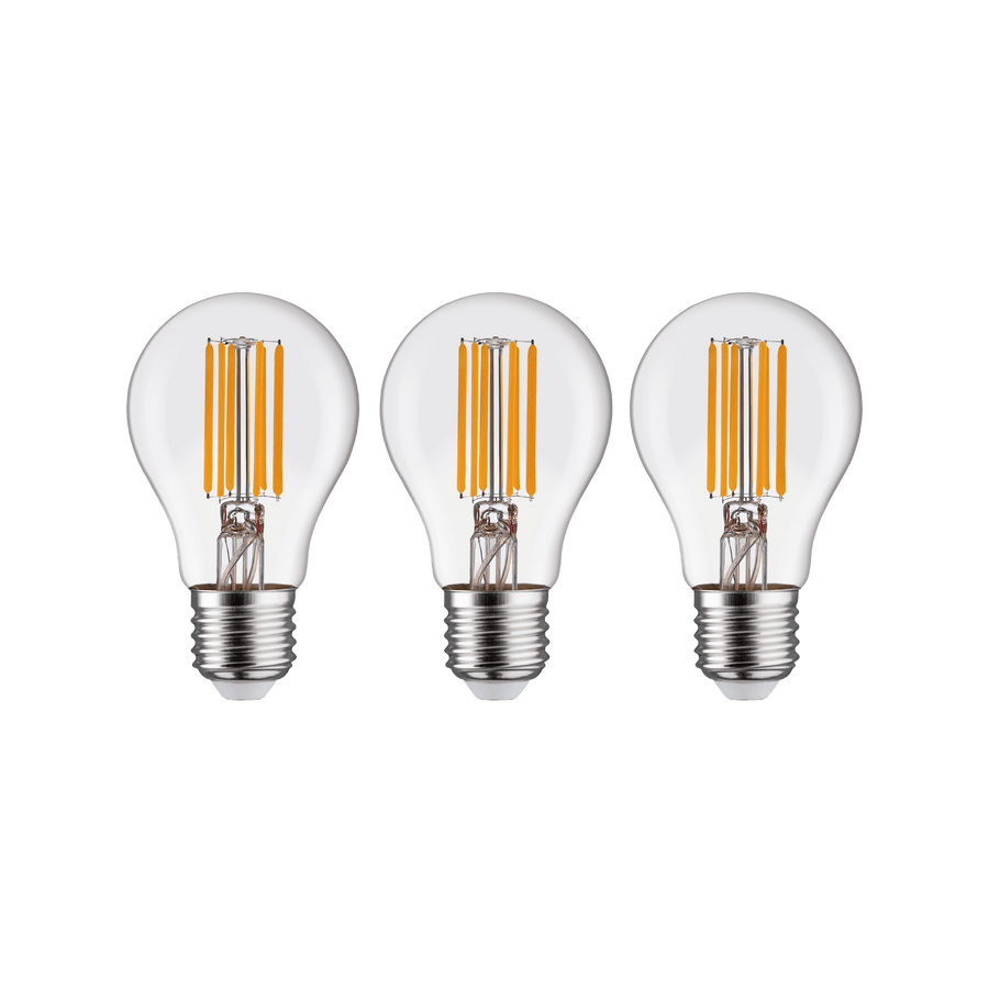 Bricocenter 3 LED BULBS E27= 100W DROP TRANSPARENT WARM LIGHT